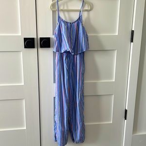 Abercrombie kids girls romper. Spaghetti straps with flattering top flounce